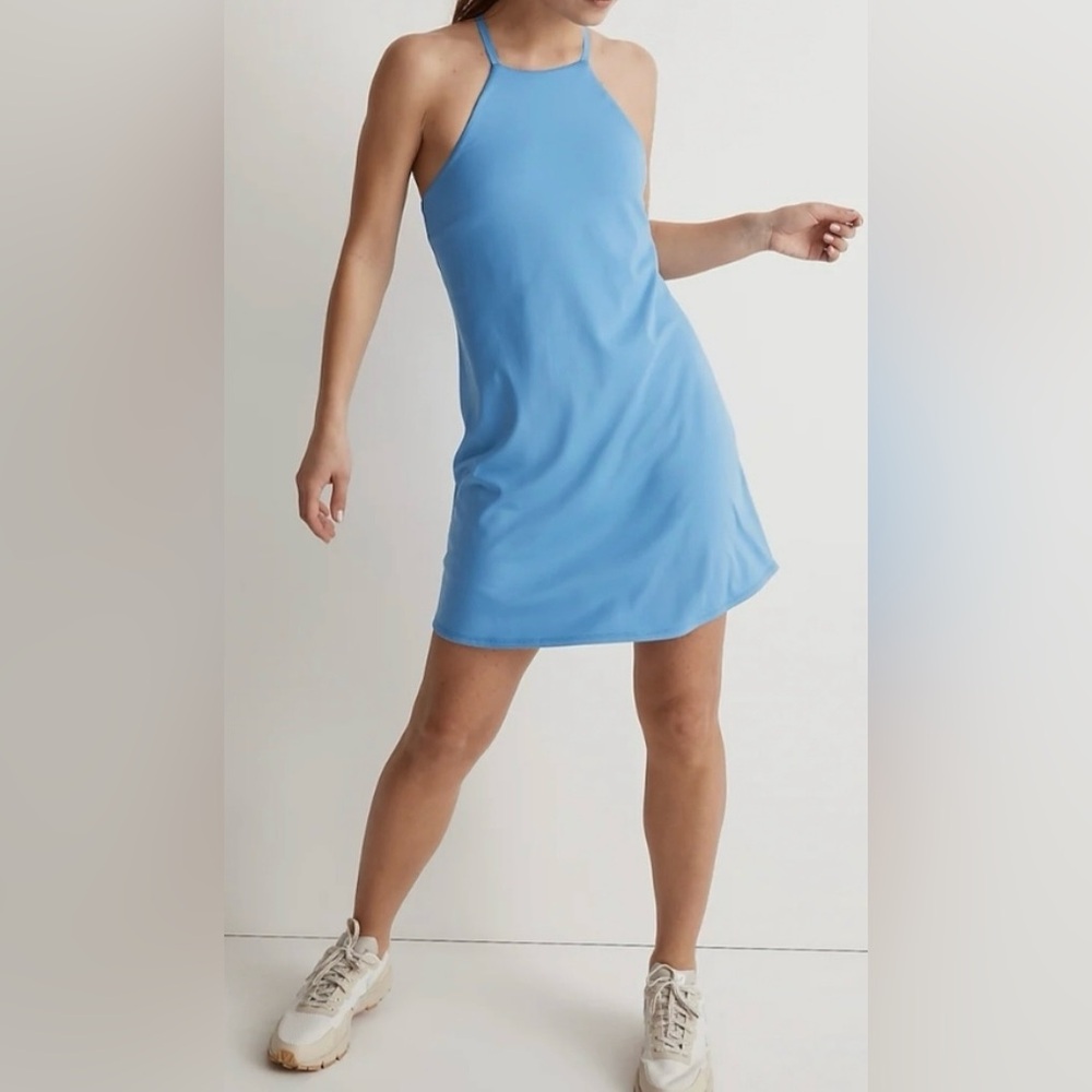 NWT Madewell MWL Blue Flex 2.0 Fitness Dress Athleisure Pickleball Tennis Preppy